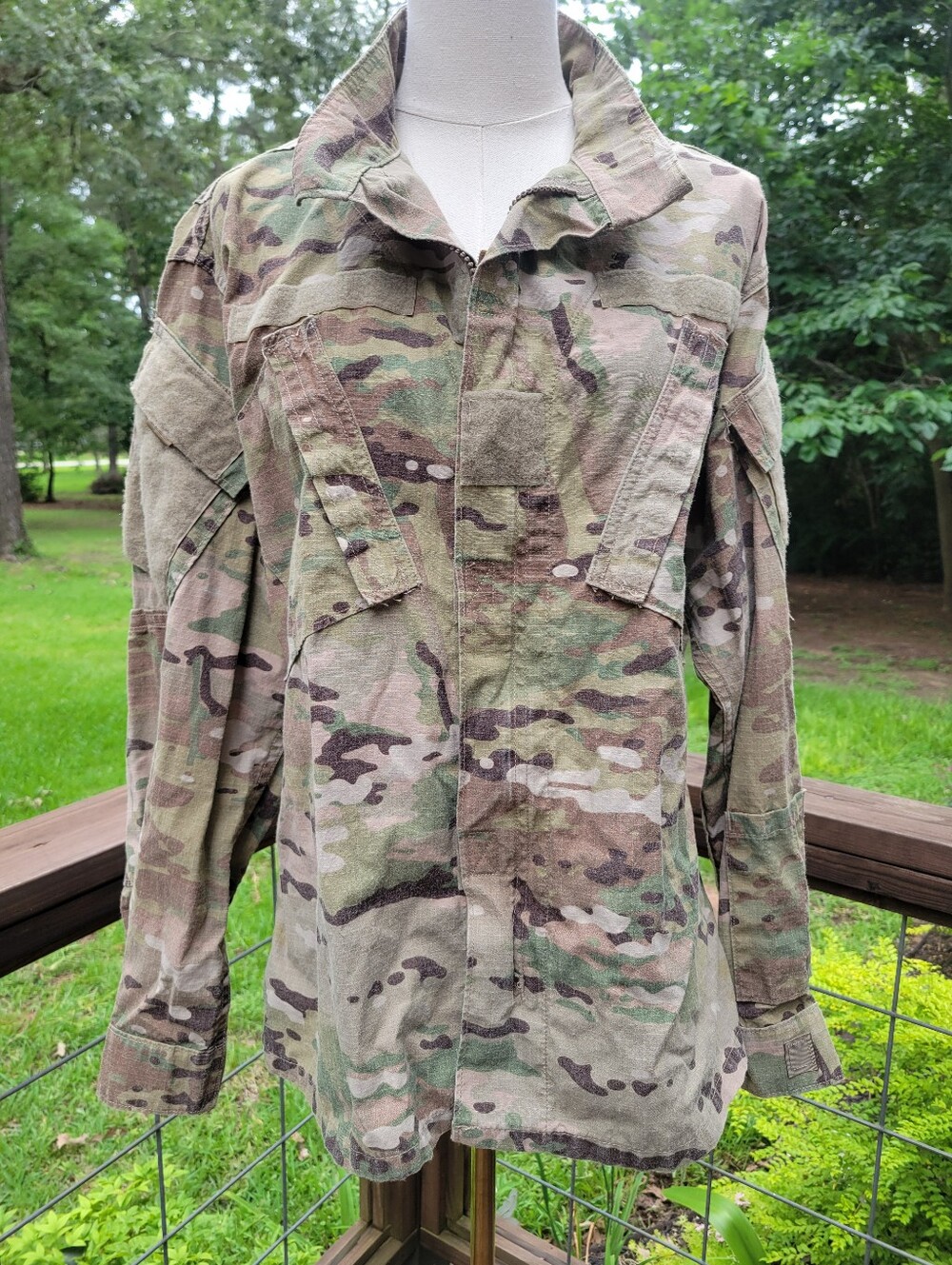 Military Combat Camo Utility Patch Jacket
